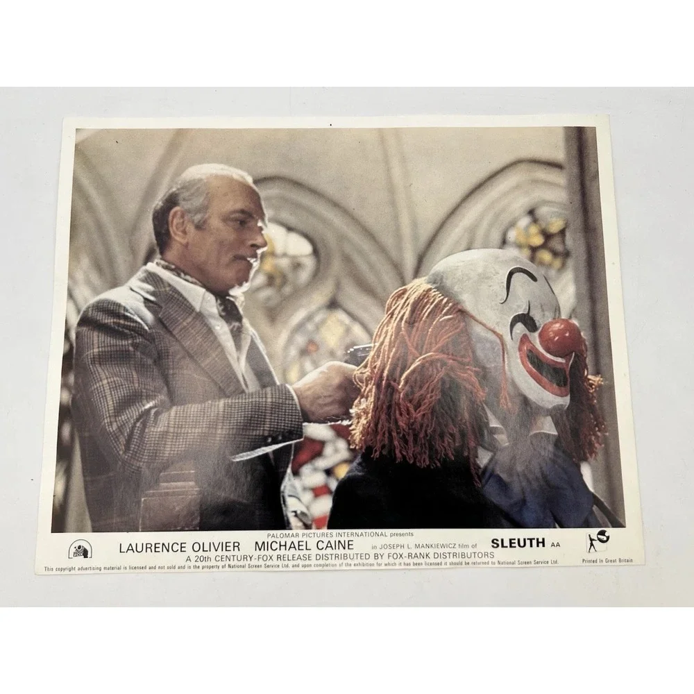 Vintage Sleuth Movie Lobby Cards 8x10 Printed In Great Britain Set Of 8 NM